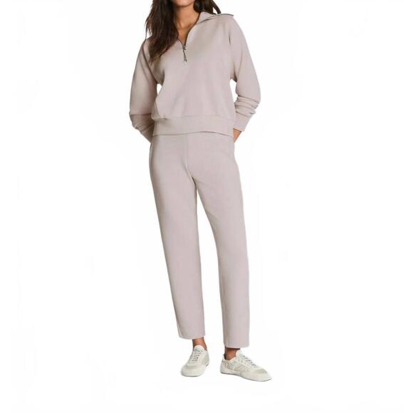 NEW SPANX air essentials half zip sweatshirt in french grey - Picture 6 of 6